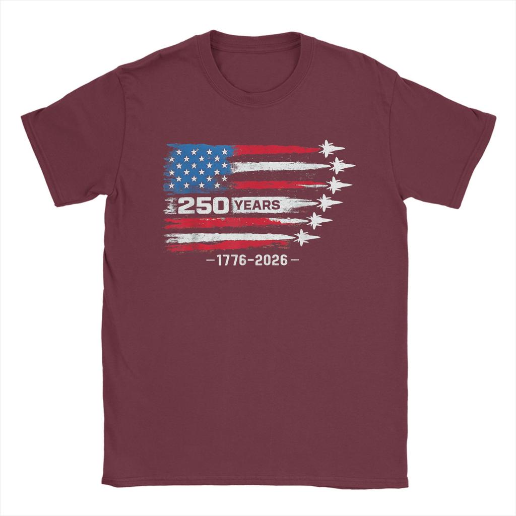250 Years American 1776 2026 250th USA T Shirt Summer  TShirts For Unisex Harajuku Print Tshirt Short Sleeve Clothes
