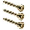 Biaungdo 3 Pack Trumpet Mouthpiece 7C 5C 3C Copper Material Gold Trumpet Mouthpiece for Professional Beginners Players,