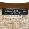 Salvatore Ferragamo Льняной кардиган с V-образным вырезом и длинными рукавами M Коричневый Женский Б/у