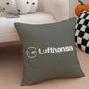 Классический немецкий бренд авиакомпании Lufthansa Наволочка Чехол для декоративной подушки Скрытая пуговица Прочный полиэстер Подушка на стул