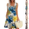 Womens Summer Dresses Loose U Neck Sleeveless Sundresses Dress With Pockets