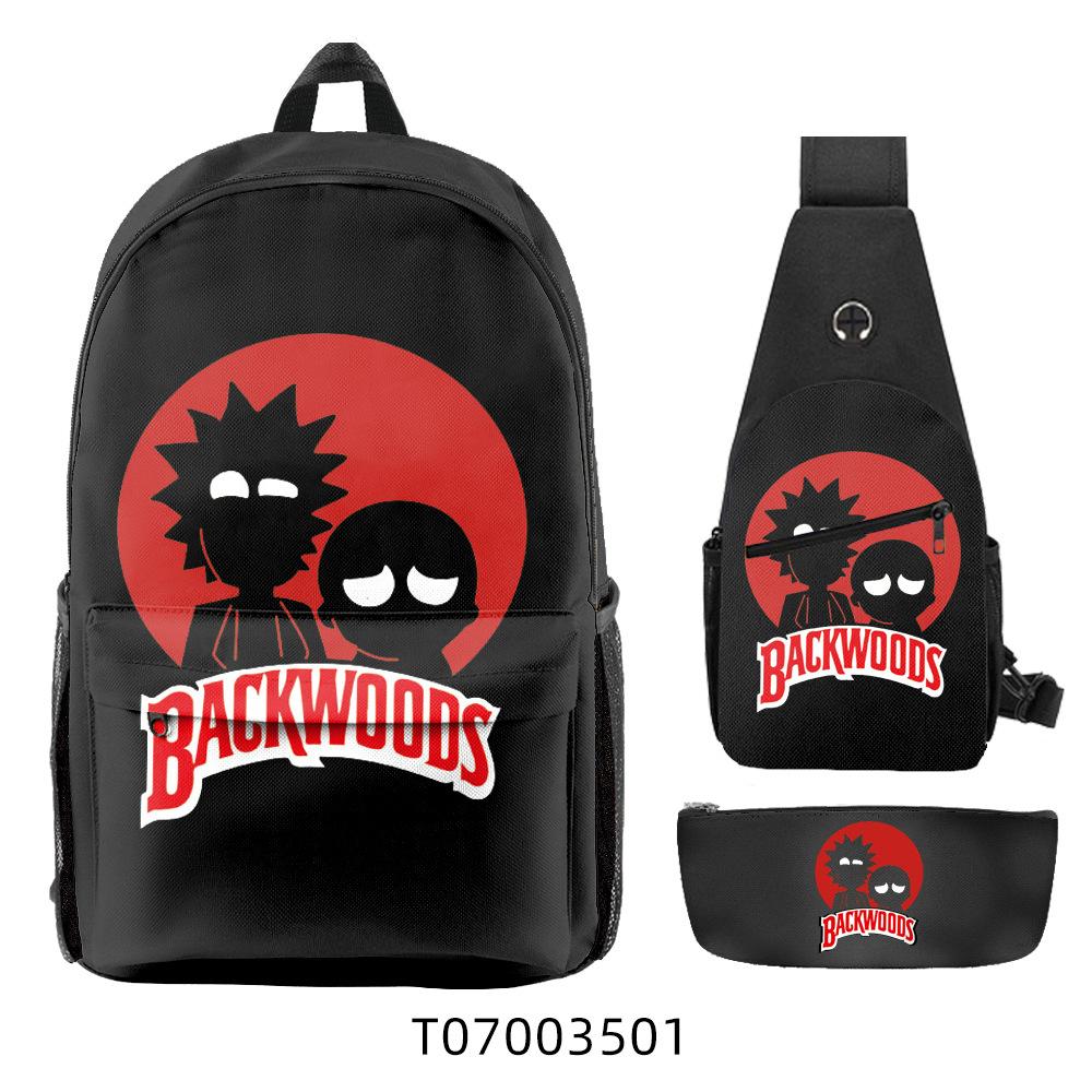Популярный 3D Рюкзак Backwoods Сигара Студенческий Рюкзак для Кампуса Дорожная Сумка