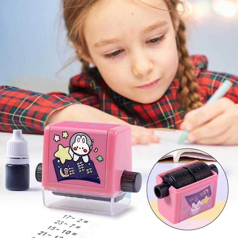 Addition Subtraction and Multiplication Division Roller Stamp Students Within 100 Math Practice Questions Digital Type Mathematical Roller Seal XYZ