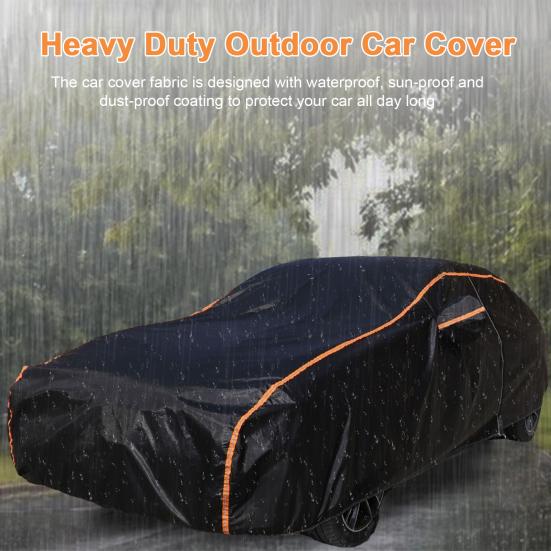 Автомобильный чехол со светоотражающими полосками, защита от ультрафиолета, простая установка, прочный, для улицы, от дождя и солнца