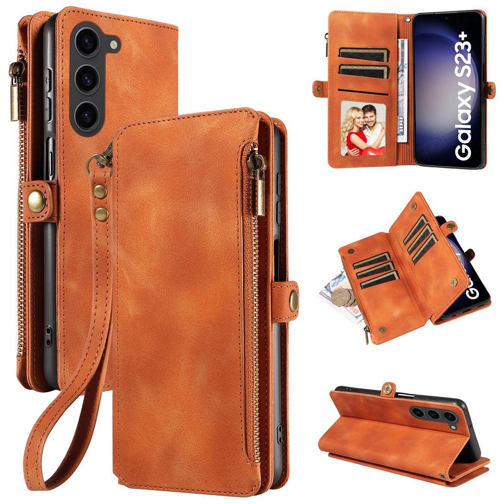 Protective Covers for S24 Plus, S23 FE, S22 Ultra, and S21 Phones with Zipper Leather, Wallet, Flip, and Business Design Options.