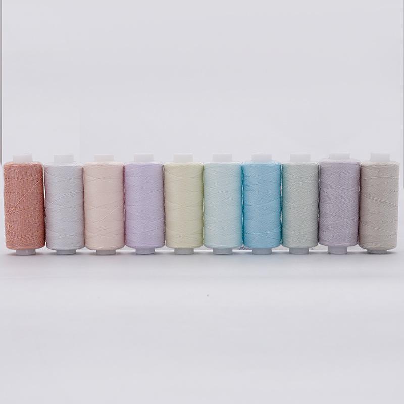 Набор швейных ниток ручной работы: 10 катушек цветного полиэстера 402, по 400 ярдов каждая