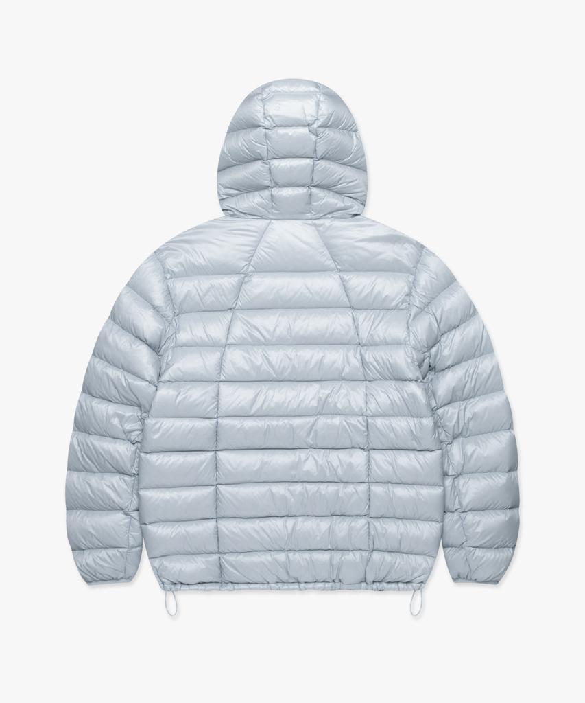 Lmc Oval Globe Light Weight Hooded Down Jacket Light Gray