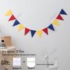 Yellow-Green Felt Pennant Bunting for Kids' Birthday or Kindergarten Decor