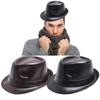 Men's Hat Autumn And Winter PU Leather Fedoras Stylish Retro Male Jazz Hats Trendy Street Dance Hat