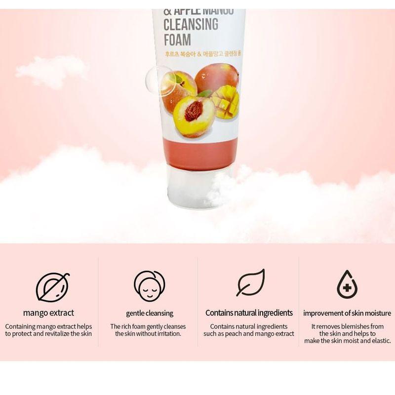 LEBELAGE - Fruit Peach & Apple Mango Cleansing Foam