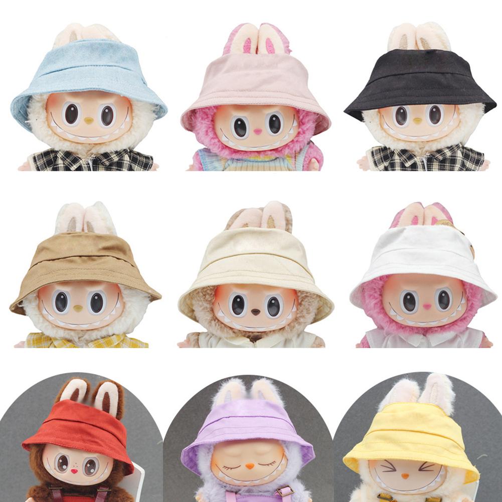 Doll Hat for Dollhouse Miniature 17cm Labubu Color Match Hat Kawaii Cute Doll Accessories Kids Girls Toys