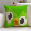 Fun DDuolingoS Cushion Cover Breathable and skinfriendly linen pillowcase square removable and washable cushion