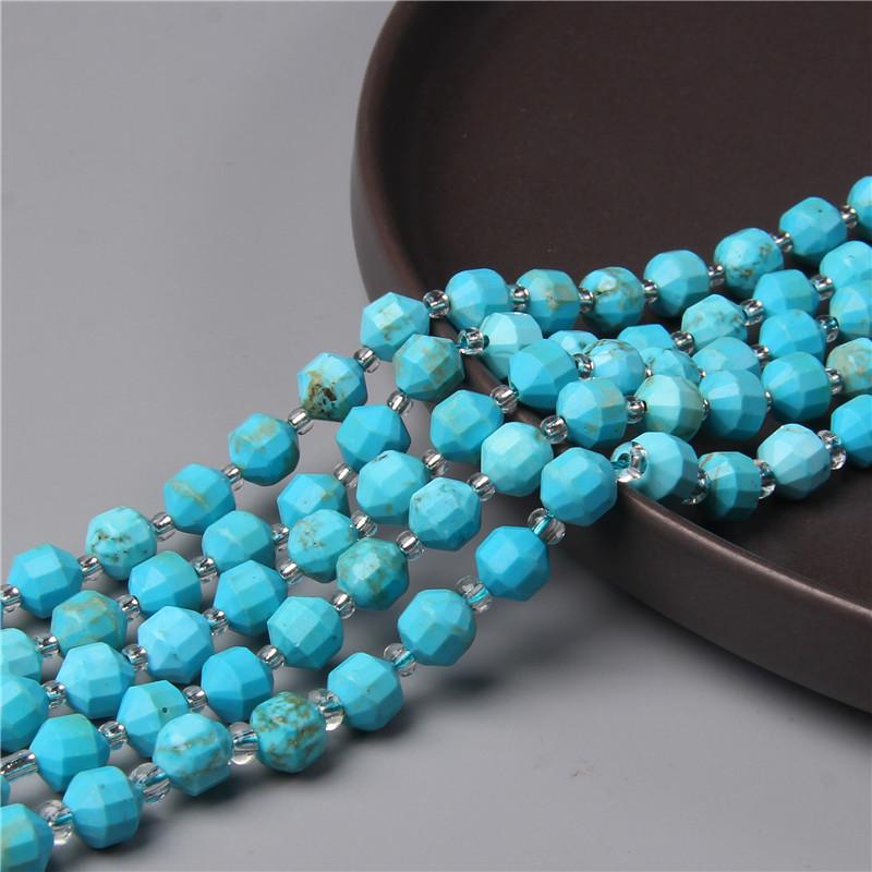 7.5'' 8MM 10MM Натуральный Граненый Драгоценный Камень Кварцевые Бусины Свободные Бусины-Столбики Энергии для Изготовления Украшений Браслетов Аксессуаров