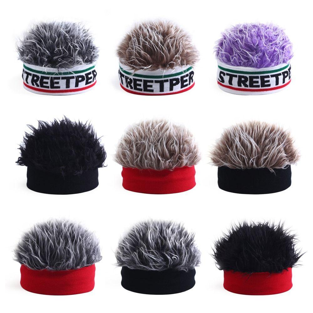 Эластичные шапки-бини, забавные волосы, интегрированный головной убор, портативный детский парик, шапка для мальчиков и девочек