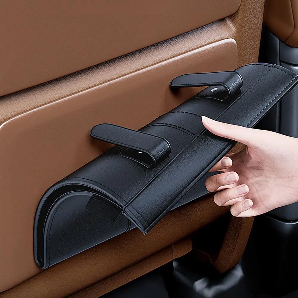 Magnetic Hanging Car Garbage Bag PU Leather Waterproof Trash Can Accessories Back Seat Storage Pocket Leak-proof