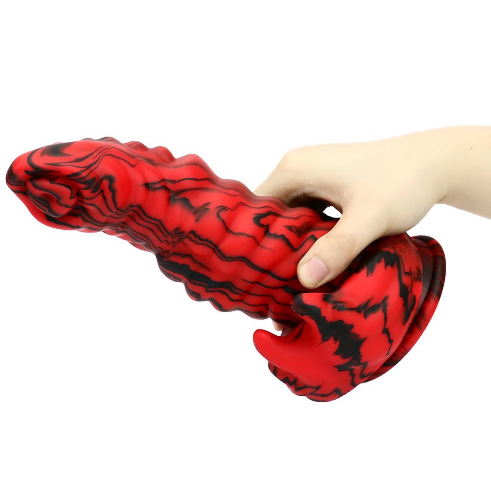 Силиконовый жидкий силиконовый пенис в форме смешанного цвета, имитация пениса в виде животного, секс-игрушки для взрослых, анальная пробка для мастурбации на заднем дворе