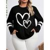 Women's T Shirt Plus Size Tee Daily Casual Long Sleeve Black Spring Fall