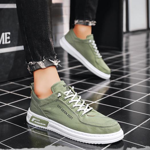 Мужская парусиновая обувь, дышащая летняя обувь из ткани Ice Silk, новые модные и универсальные мужские туфли с низким вырезом для одной ноги в корейском стиле