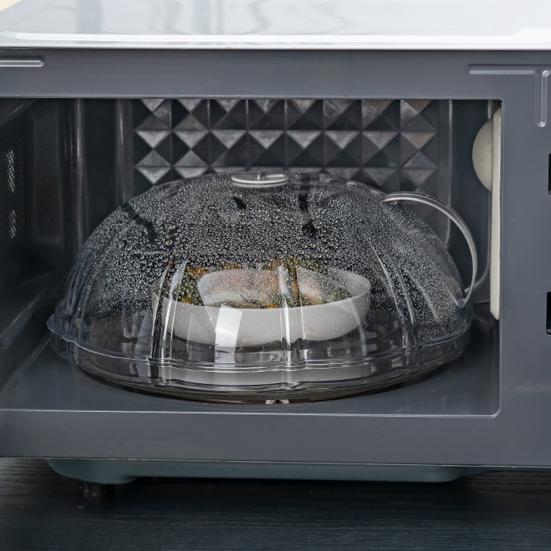 Брызгозащищенная крышка духовки Прозрачная термостойкая крышка для пищевых продуктов с ручкой Не содержит BPA