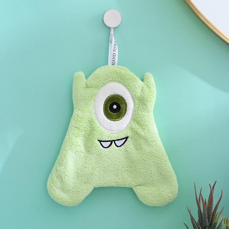 Charming Cartoon Hand Towels for Kids - Absorbent Coral Fleece Towels for Kitchen & Bathroom