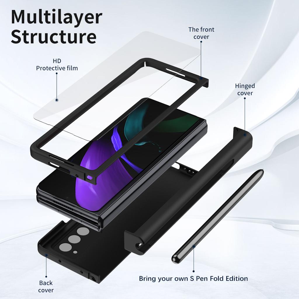 Прочный прочный чехол на весь корпус для Samsung Galaxy Z Fold4 Fold 4 5g Fold3 Fold2 Fold 3 2, стеклянная пленка S Pen, аксессуары для телефонов