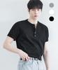 DRAW FIT Cotton Henley Neck Half T-Shirt [3 Colors]