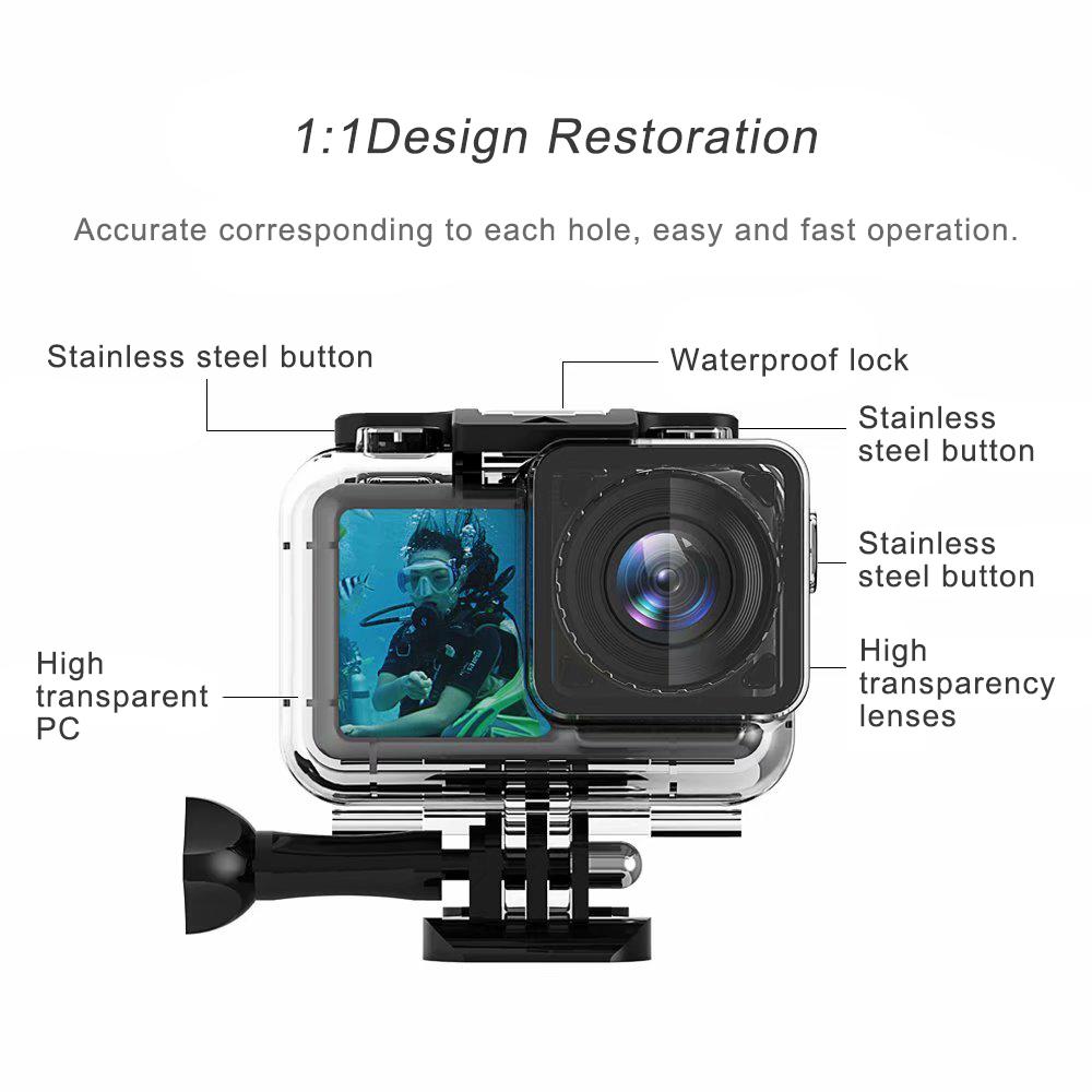 60M Подводный водонепроницаемый чехол для корпуса экшн-камеры Dji Osmo Защитное крепление для дайвинга Аксессуары для экшн-камеры Osmo