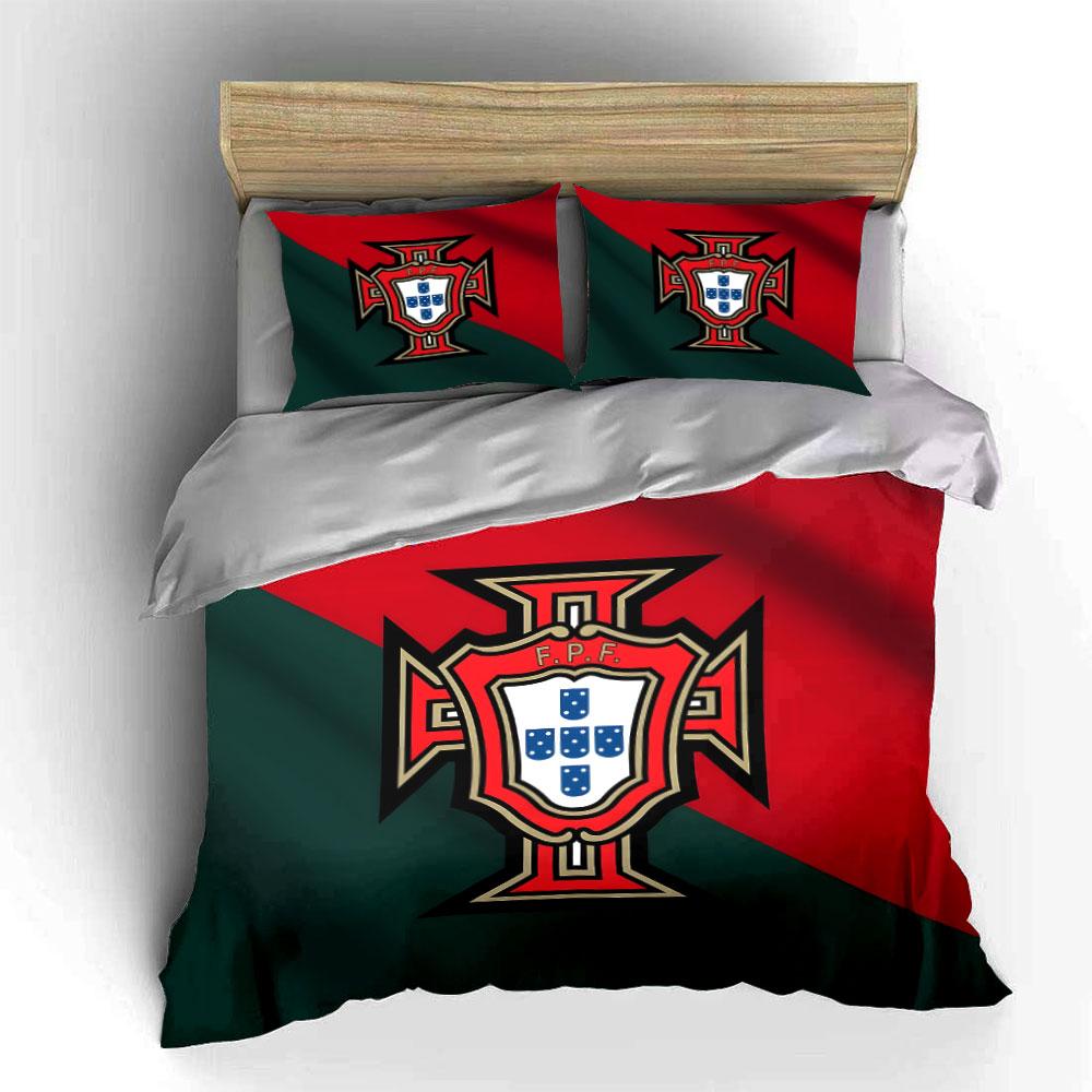 Portugal FPF crest design. Bedding sets Duvet cover sets Duvet covers Pillowcases(1 * Duvet Cover 2 * Pillowcases, without duvet insert)