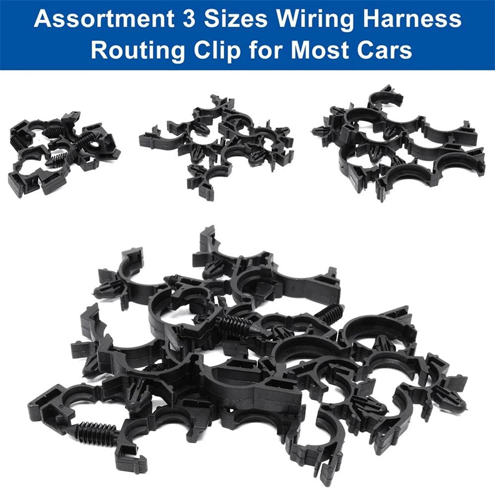 45 шт. Кабельная стяжка-обертка Фиксирующие зажимы Крепления для автомобилей Зажим для проводов Зажим для автомобильного шланга Крепежный комплект Хомут-молния