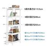 SVOHZAV Kitchen Cart with Casters for Gap Storage, 13cm, 18cm, and 22cm, 3- or 4-Tier, Slim Storage Cart for Refrigerators, Bathrooms, and More (13.5c