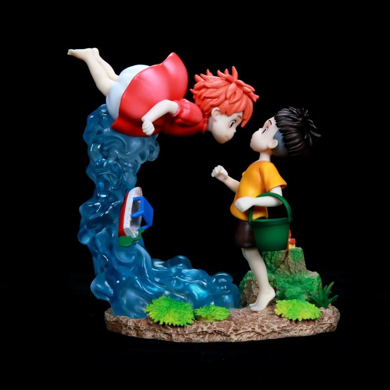 Ponyo On The Cliff Anime Figure Ponyo Figure Pvc Gk Statue Figurine Model Doll Collection Room Decora Desk Toys Gift