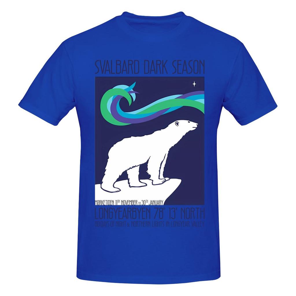Svalbard Northern Lightssoft Tshirt Sweetcool Vibe Neat Stitching Short Sleeve
