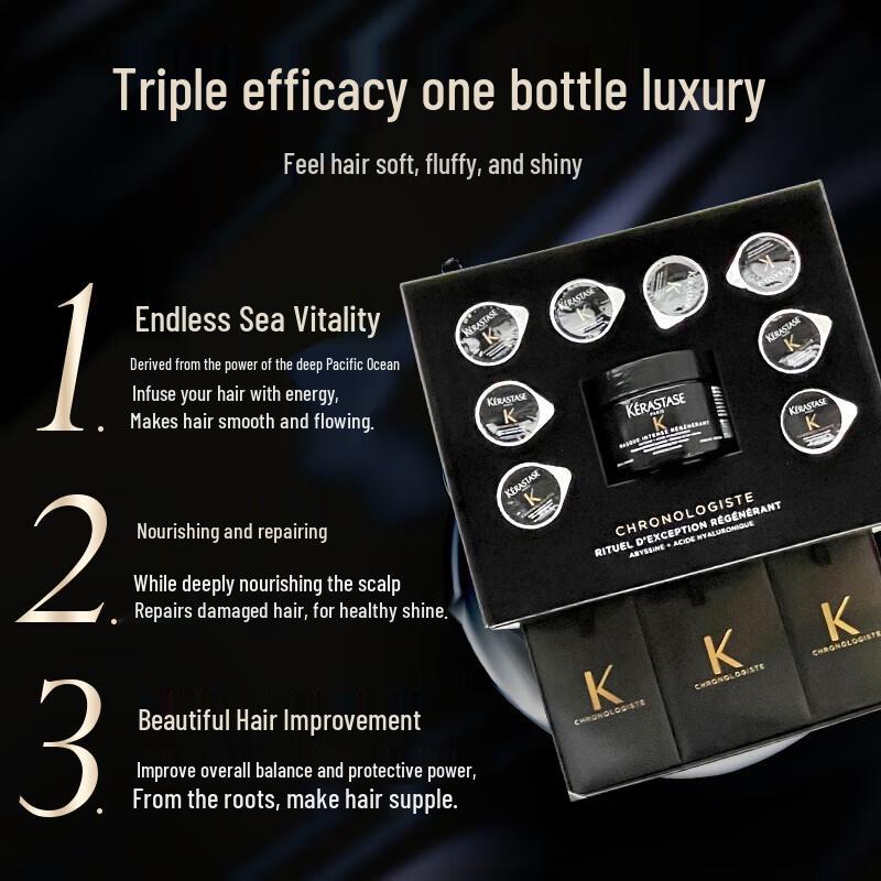 Kérastase Chronologiste Revitalizing Caviar Hair Mask 3-Piece Set