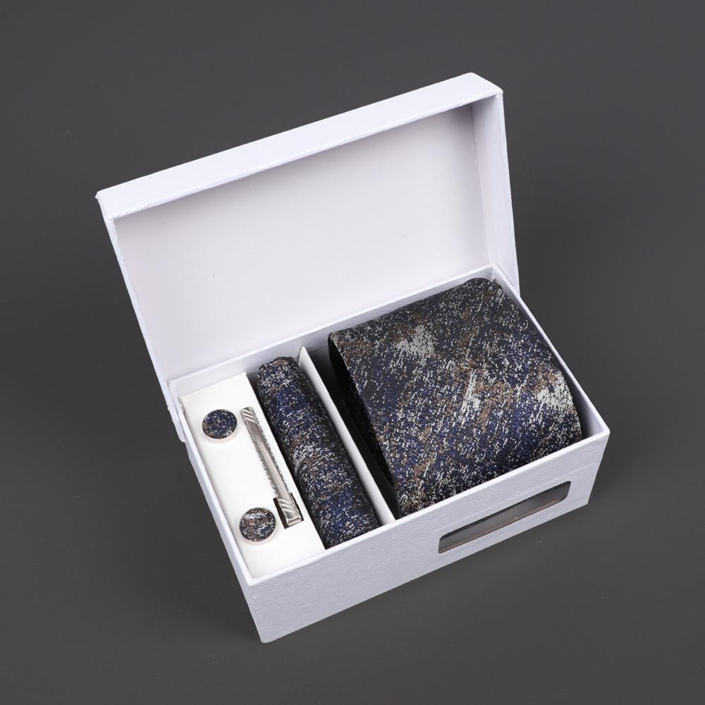 2025 Men'S Tie Premium Gift Box Jacquard Embroidered Tie Tie Logo Making