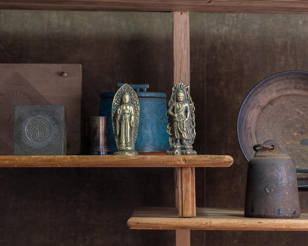 Статуя Будды Амида Нёрай стоящая статуя Буддист Кейаки Ватанабэ в год Зодиака Хранитель Главный Изображение Зодиак Такаока Медная посуда Амида