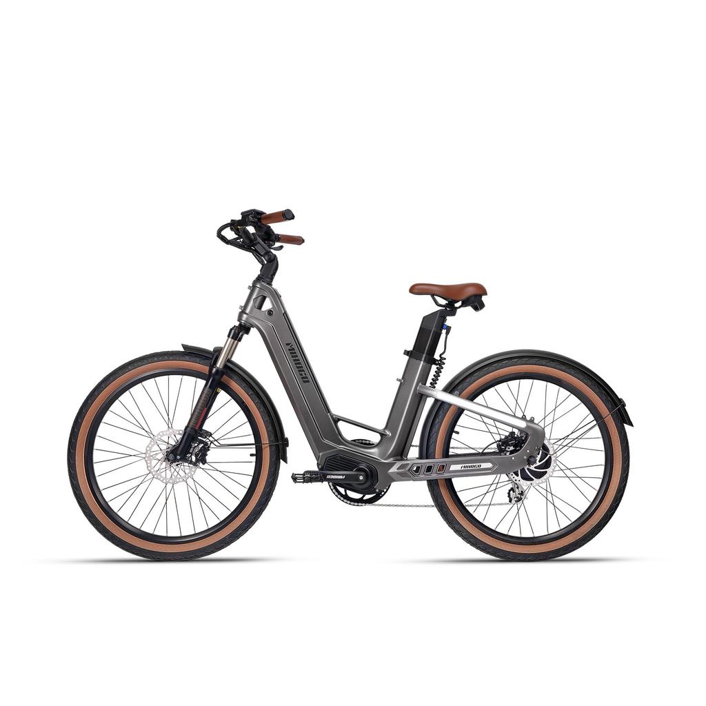 MIHOGO Air Carbon Fiber Frame Adult Electric Bicycle Urban E-Bike 26" Inflatable Tires E-bike 750W Motor 48V19.2AH Battery Electric Bike