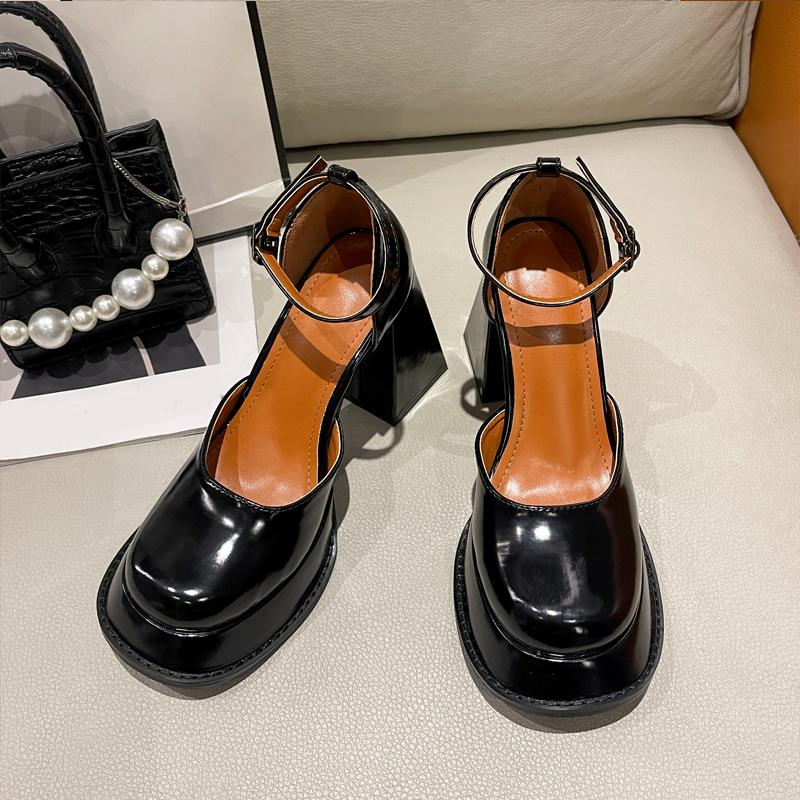 Fashion Luxury Flower Print Satin Silk Platform Mary Janes  Women 90mm High Heel Ankle Strap Pumps Ladies Trendy Brand Shoes