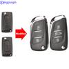 Jingyuqin CE0523 Modified Key Shell For Peugeot 306 407 807 Partner For  Remote VA2/HU83 Blade Entry Fob Case 2/3 Button
