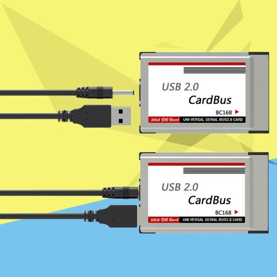 Адаптер Express Card Двойные порты Plug and Play Высокоскоростной USB 2 PCMCIA