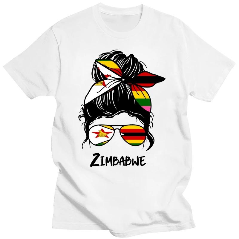 Funny Zimbabwe Zimbabwean Girl Flag T Shirts Summer Graphic Cotton Streetwear Short Sleeve Birthday Gifts Tshirt Unisexs Clothing