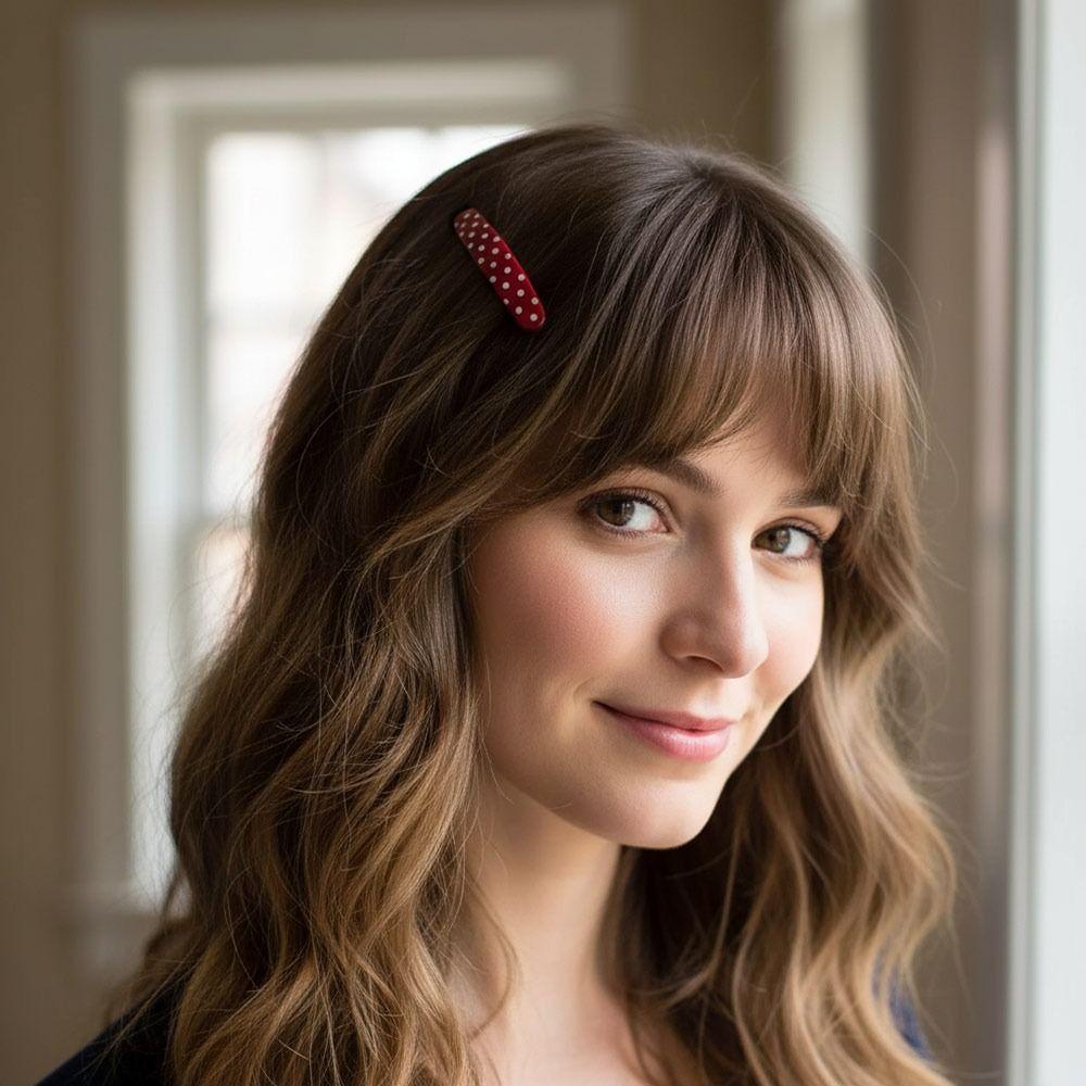 Non-Slip Hair Combs Polka Dot Bangs Hair Clip New Hairpin for Princess Hair Accessories