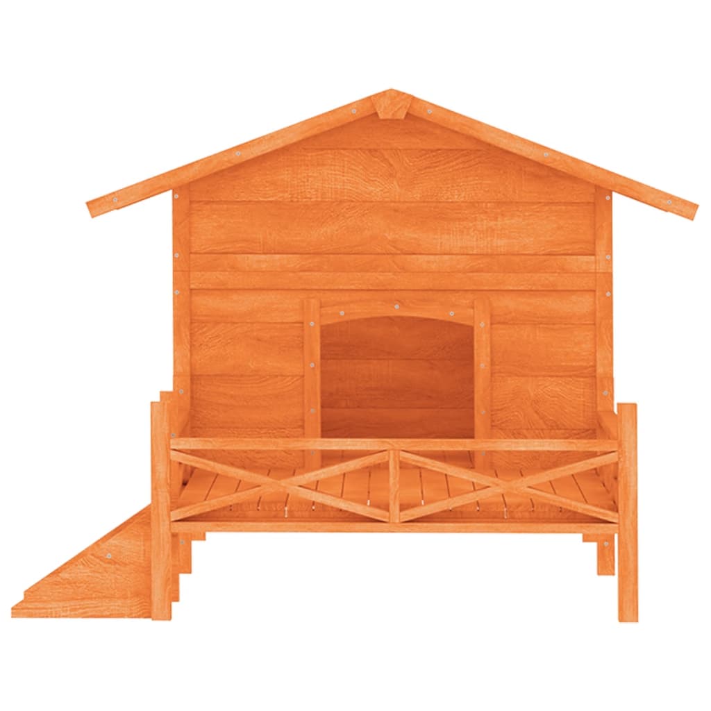 Dog House Brown 159 x 120 x 88.5 cm Solid Pine Wood
