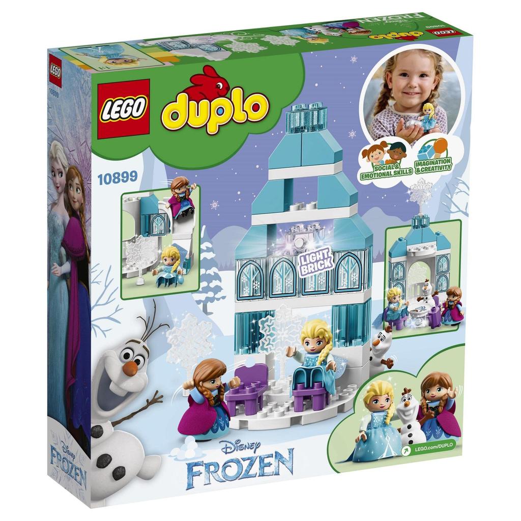 LEGO Duplo Frozen Ice Castle Рождественский подарок Рождество 10899 Игрушечный блок Подарок для младенцев Кукла Замок для младенцев Кукла для мальчиков и девочек от 2 лет и старше Светящаяся!