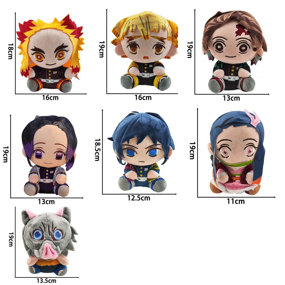 Плюшевые игрушки Клинок, рассекающий демонов Аниме Камадо Танджиро Хашибира Иноске Томиока Гию Ренгоку Кёджуро Кочо Шинобу Агацума Дзэницу