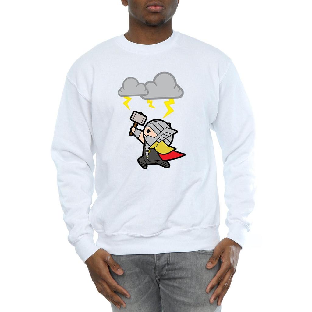 Marvel Mens Kawaii Thor God Of Thunder Sweatshirt