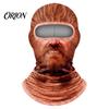 Winter Sports Face Covering Realistic Print Ski Mask for Winter, Old Man Balaclava Snowboarding Fleece Mask, Windproof Full Cover Neck Gaiter Outdoor