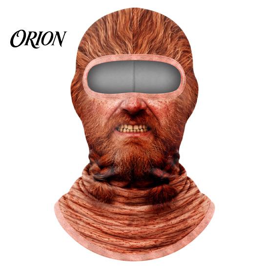 Winter Sports Face Covering Realistic Print Ski Mask for Winter, Old Man Balaclava Snowboarding Fleece Mask, Windproof Full Cover Neck Gaiter Outdoor