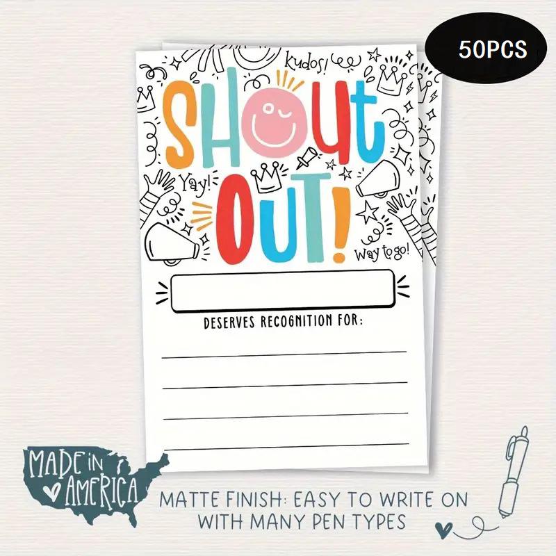 50 карточек, 6 * 4 дюйма, Открытки с благодарностью, Настраиваемые, Благодарственные открытки, Карточки для положительного признания и похвалы, Украшения для вечеринок, Коммерческие