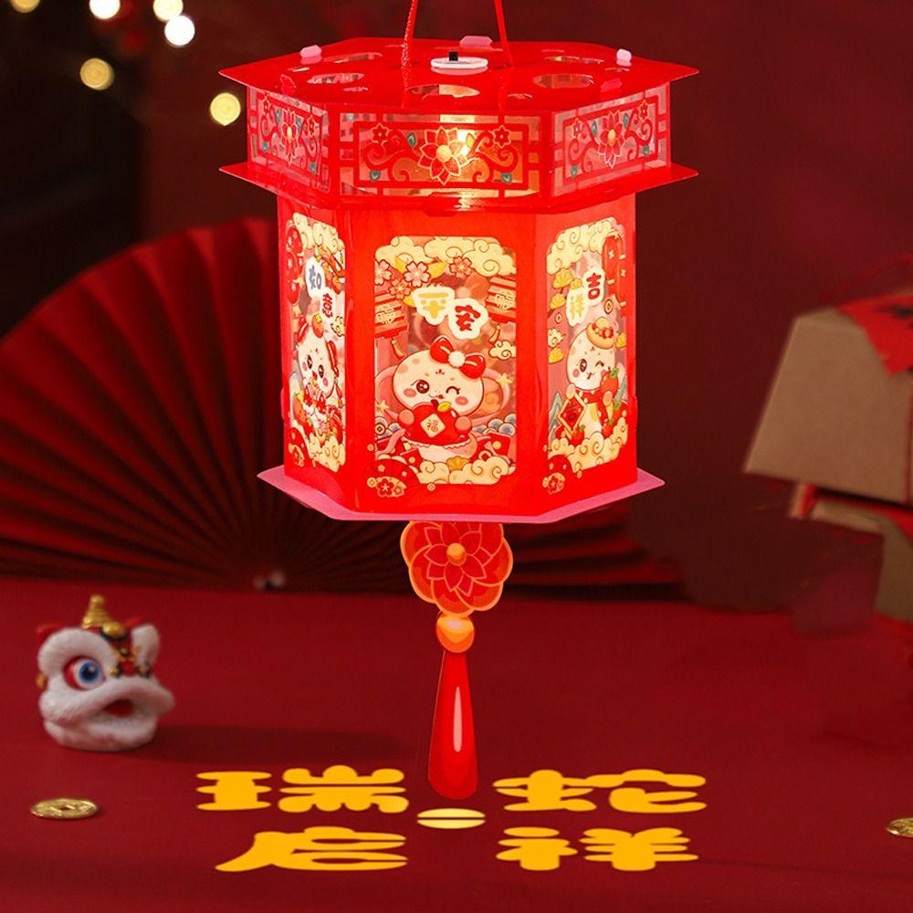 Мультфильм Новый год Светящийся Фонарь Традиционный Весенний Фестиваль Фонарь Детский Подарок