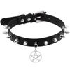 DIEZI Personalized Men Black PU Leather Choker Necklace Gothic Collar Necklace Torques For Women Boho Vintage Party Jewelry